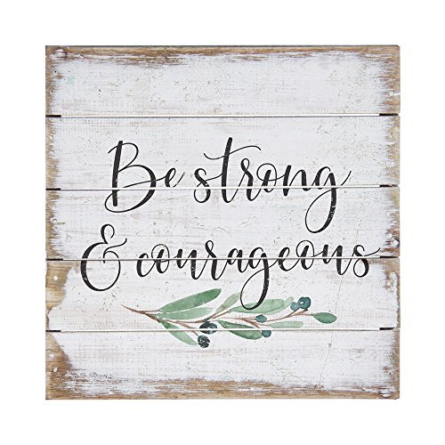 Sincere Surroundings Perfect Pallet Petites 8" x 8" Wood Sign, Be Strong & Courageous