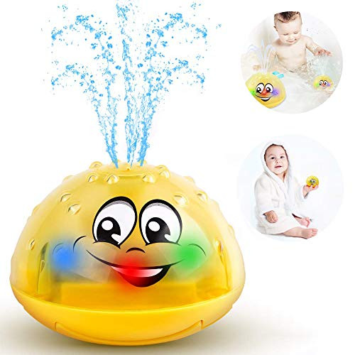 Hooku Baby Bath Toys Water Spray Toys LED Light Up Float Toys Bathtub Shower Pool Bathroom Toy for Toddlers Kids Boys Girls