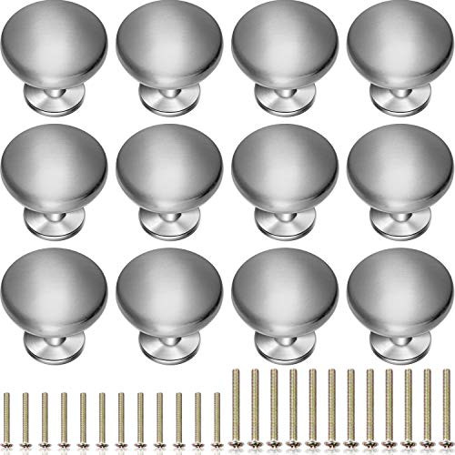 12 Pieces 114 inch Kitchen Cabinet Knobs Drawer Knobs Dresser Knobs Satin Nickel Cabinet Knobs Drawer Pulls Door Knobs Dresser Drawer Handles Knobs for Dresser Drawers