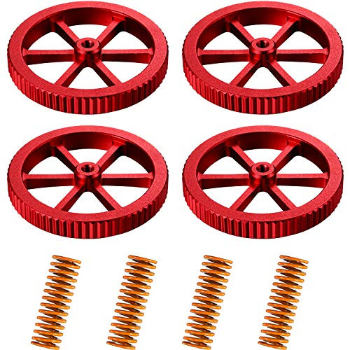 Aluminum Hand Twist Leveling Nut and Hot Bed Die Springs Printer Compression Springs Compatible with 33 Pro Ender 55 PlusPro CR10 CR10S10S Pro CR 20 3D Printer 8 Pieces