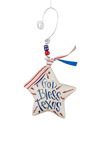 Glory Haus God Bless Texas Star Puff Ornament