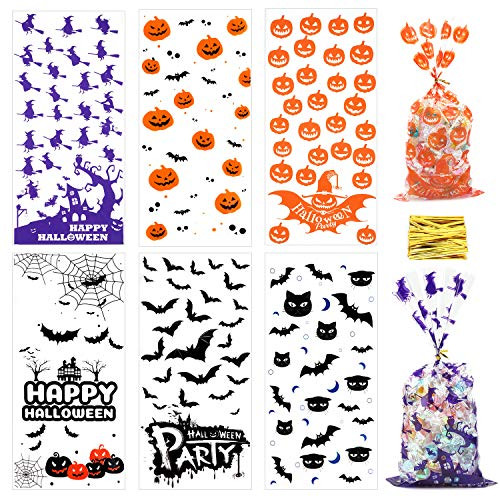 HOWAF 150pcs Halloween Candy Bags for Sweet Cookie Gift Party Bags Halloween Halloween Trick or Treat Bags Goody Party Fillers Bags HOWAF 150pcs Halloween Candy Bags for Sweet Cookie Gift Party Bags Halloween Halloween Trick or Treat Bags Goody Party Fillers Bags