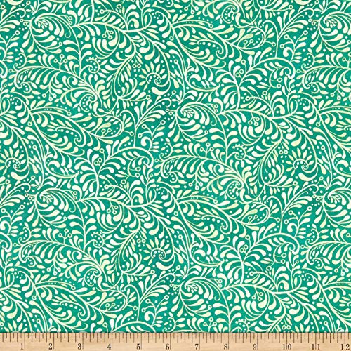 In The Beginning Fabrics In The Beginning s Hey Diddle Diddle Vines Digital Print Teal Fabric by the Yard