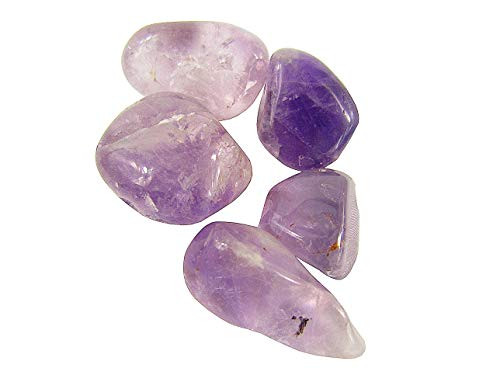 CircuitOffice 5 Piece Amethyst Tumbled Stones About 05125 Inch  Healing Stones Metaphysical Healing Chakra Stones for Wicca Reiki Healing Metaphysical Chakra Positive Energy or Gift
