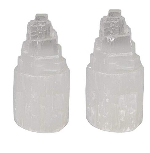 CircuitOffice 2 Piece Selenite Skyscraper Tower Mountain Points 4 Tall Selenite Crystals For Cleasing Healing Metaphysical Ritual Energy Meditation Altar Protection Reiki Wicca Chakra CircuitOffice 2 Piece Selenite Skyscraper Tower Mountain Points 4 Tall Selenite Crystals For Cleasing Healing Metaphysical Ritual Energy Meditation Altar Protection Reiki Wicca Chakra