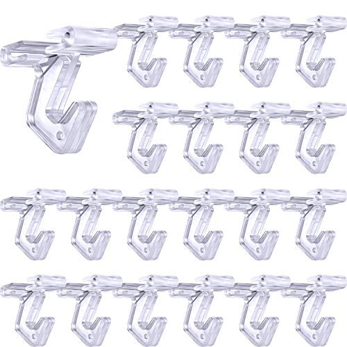 50 Pieces Clear Drop Ceiling Hooks Polycarbonate Ceiling Hanger TBar Track Clip Suspended Ceiling Hooks for Hanging Plants Home Office Signs Decorations
