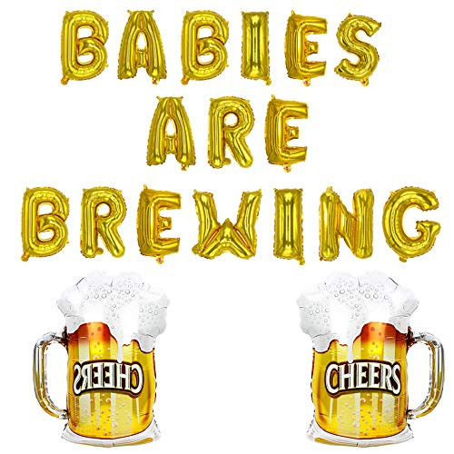 JeVenis Gold Babies are Brewing Balloons Baby is Brewing Banner Baby Reveal Balloons Baby Brewing Baby Shower Decor Baby Gender Reveal Decoration JeVenis Gold Babies are Brewing Balloons Baby is Brewing Banner Baby Reveal Balloons Baby Brewing Baby Shower Decor Baby Gender Reveal Decoration