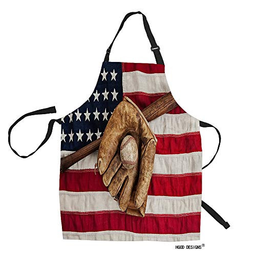 HGOD DESIGNS American Flag Kitchen ApronAmerican Flag and Baseball Kitchen Aprons for Women Men for Cooking Gardening Adjustable Home BibsAdult Size HGOD DESIGNS American Flag Kitchen ApronAmerican Flag and Baseball Kitchen Aprons for Women Men for Cooking Gardening Adjustable Home BibsAdult Size