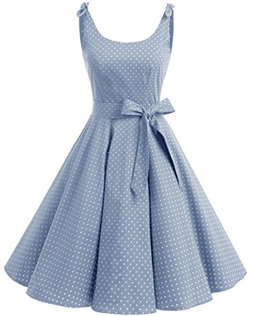 Bbonlinedress 1950s Bowknot Vintage Retro Polka Dot Rockabilly Swing Dress Blue White Dot S Bbonlinedress 1950s Bowknot Vintage Retro Polka Dot Rockabilly Swing Dress Blue White Dot S