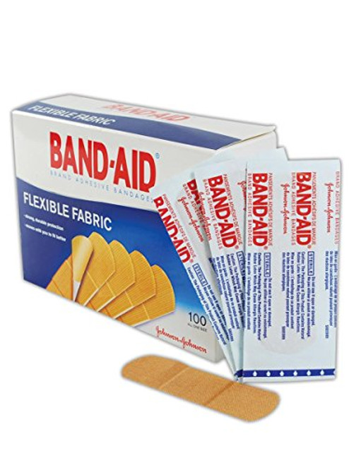 Johnson Johnson JJ4444 BandAid Woven Adhesive Bandages 1 x 3 Tan Box of 100 Johnson Johnson JJ4444 BandAid Woven Adhesive Bandages 1 x 3 Tan Box of 100