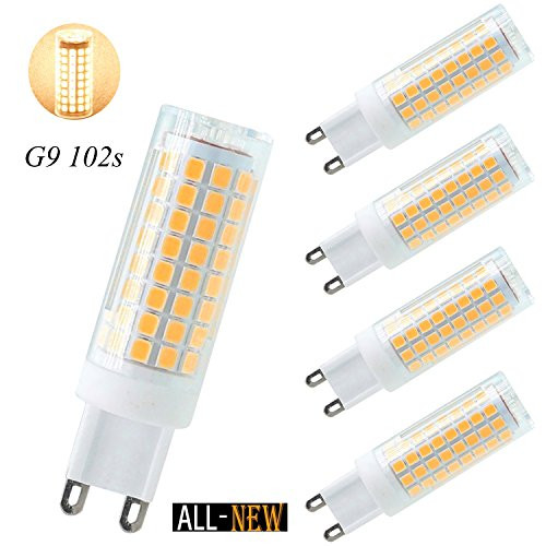 G9 led light bulbs 75W 100W replacement, halogen bulbs equivalent 850lm, Dimmable g9 led bulbs AC110V 120V 130 voltage Input, Warm White 3000k,g9 Led bulb, pack of 4