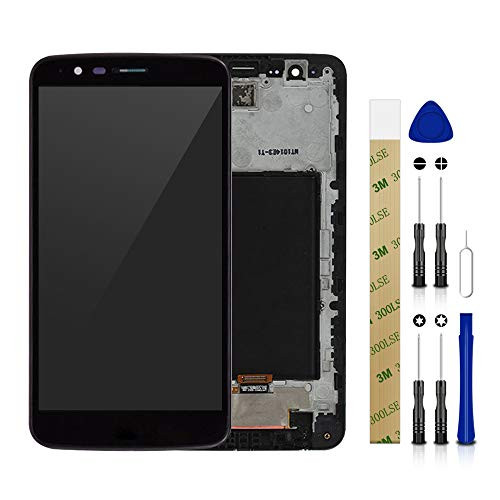 for Verizon LG Stylo 2 V VS835 LCD Screen Display Assembly Touch Screen Digitizer Panel Glass Replacement Tool Black with Frame