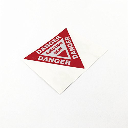 DXYMOO 2PCS Funny Warning Danger Ejection SEAT Car Stickers Motorcycle Vinyl Decals 10x87cm A