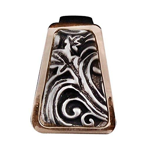 Vicenza Designs K1251 Liscio Leaves Finger Pull Two Tone