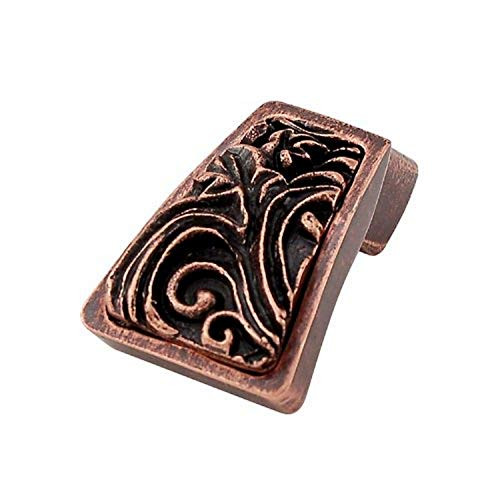 Vicenza Designs K1251 Liscio Leaves Finger Pull Antique Copper