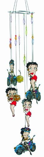 Spoontiques Metal Betty Boop Biker Wind Chime