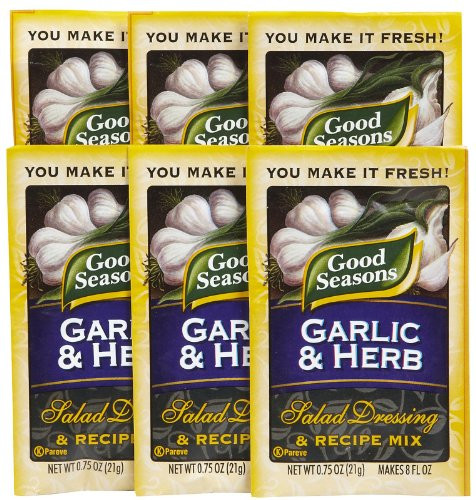 Good Seasons Salad Dressing  Recipe Mix Garlic  Herb 075 oz 6 pk