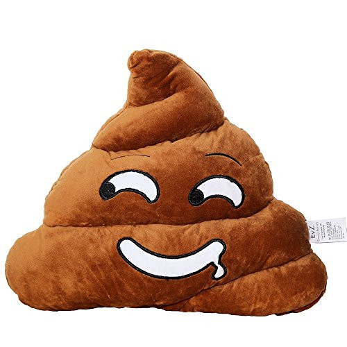 Poop 35cm Emoji Poo Emoticon Brown Triangle Cushion Stuffed Plush Soft Pillow