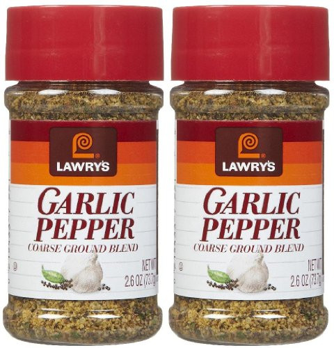 Lawrys Garlic Pepper Coarse Ground Blend 26 oz Shakers 2 pk