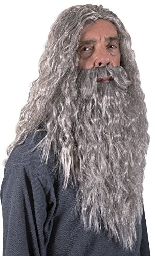 Kangaroo Halloween Accessories  Wizard Wig Grey Size One Size Fits Most