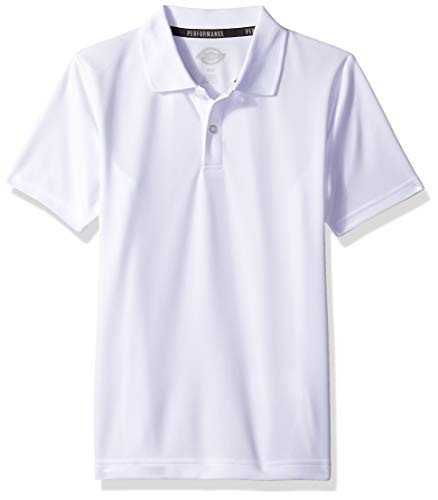 Dickies Boys Big Performance Polo Shirt White Large