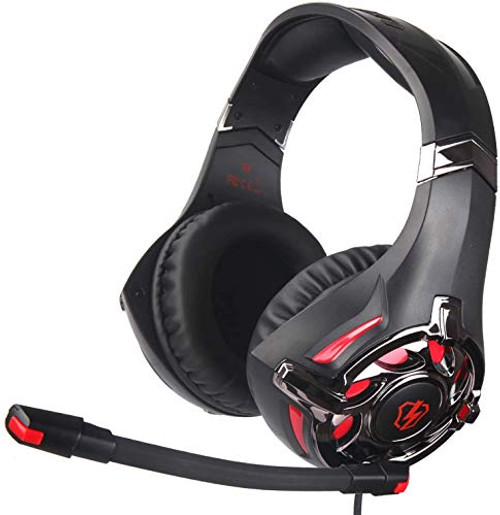 LETTON Stereo Gaming Headset for PS4 PC Xbox One Controller Noise Cancelling Over Ear Headphones with Mic Bass Surround Soft Memory Earmuffs for Laptop Mac Nintendo Switch Games L3