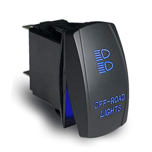 MGI SpeedWare LED Rocker Switch ONOff Laser Etched OffRoad Lights Blue
