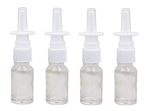 6PCS 10mL034oz Empty Glass Nasal Spray Atomizers Bottle Container Jars Pot Storage With Fine Mist For Makeup Cosmetics Essential Oils Liquids Clear