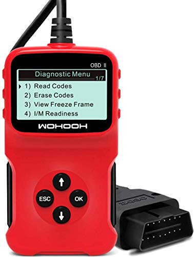 LURICO OBD2 Scanner Car Code Reader Read Codes Clear Codes View Freeze Frame Data IM Readiness Smog Check CAN Diagnostic Scan Tool for OBDII Protocol