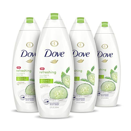 Dove go fresh Refreshing Body Wash Revitalizes and Refreshes Skin Cucumber and Green Tea Effectively Washes Away Bacteria While Nourishing Your Skin 22 oz 4 Count
