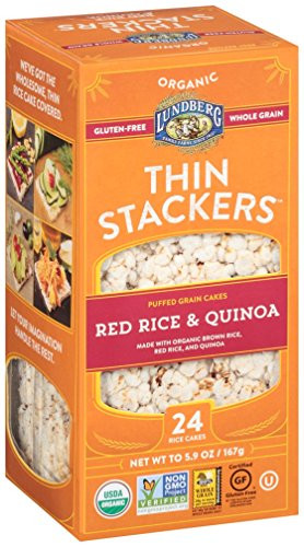 Lundberg Family Farms Organic Thin Stackers Grain Cakes Red Rice and Quinoa 59 Ounce Pack of 12