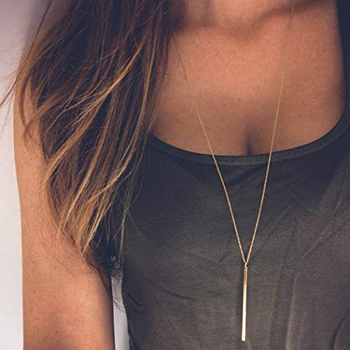 Fstrend Fashion Long Necklace Dainty Simple Chain Necklaces Jewelry for Women and Girls Gold Fstrend Fashion Long Necklace Dainty Simple Chain Necklaces Jewelry for Women and Girls Gold
