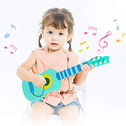 WEY&FLY Kids Toy Guitar 6 String, Baby Kids Cute Guitar Rhyme Developmental Musical Instrument Educational Toy for Toddlers Ukulele (Blue) WEY&FLY Kids Toy Guitar 6 String, Baby Kids Cute Guitar Rhyme Developmental Musical Instrument Educational Toy for Toddlers Ukulele (Blue)