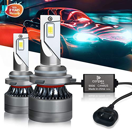 9006HB4 LED Headlight Bulbs Conversion Kit Anti Flicker Free Error with HiLo Beam 11000 LM 6000K White Allinone 2 Years Warranty CONPEX HB4 LED Headlights Bulb