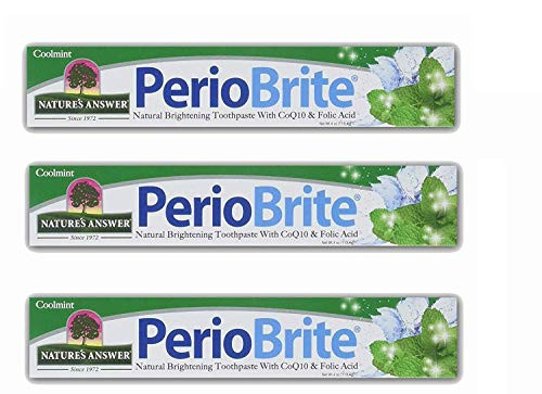 Natures Answer Periobrite Natural Toothpaste Cool Mint 4 Ounce 3 Count