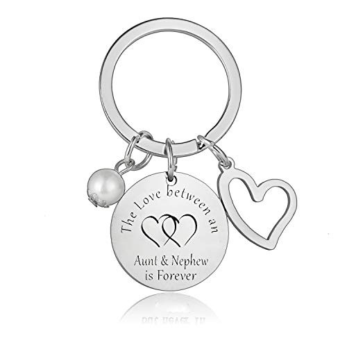 Aunt Keychain Gifts Aunt Nephew Keychain The Love Between Aunt and Nephew is Forever Pendant Keyring Birthday Style 02Aunt and Nephew Aunt Keychain Gifts Aunt Nephew Keychain The Love Between Aunt and Nephew is Forever Pendant Keyring Birthday Style 02Aunt and Nephew
