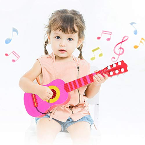 WEY&FLY Kids Toy Guitar 6 String, Baby Kids Cute Guitar Rhyme Developmental Musical Instrument Educational Toy for Toddlers Ukulele (Pink) WEY&FLY Kids Toy Guitar 6 String, Baby Kids Cute Guitar Rhyme Developmental Musical Instrument Educational Toy for Toddlers Ukulele (Pink)