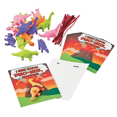 Dino-Mite Eraser Valentine Cards