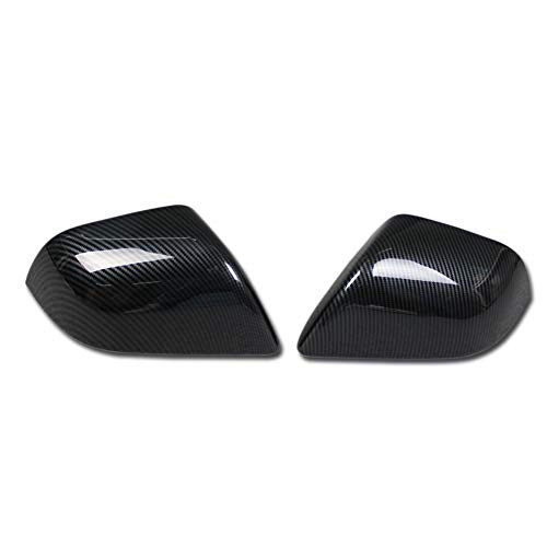 RQING for Tesla Model 3 2017 2018 2019 2020 Rear View Mirror Guard Cover Trims ABS Carbon Fiber Pattern