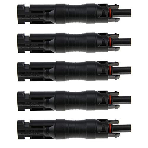 ZOOKOTO 5pcs Solar Panel PV Connector with Built in 20A Diode Waterproof Solar Panel Cable Connector