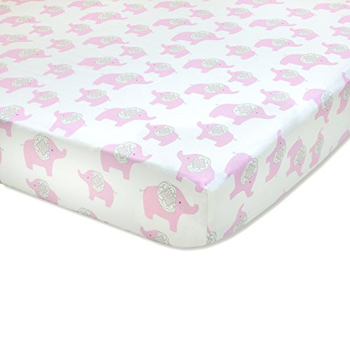 Wendy Bellissimo Super Soft Fitted Crib Sheet (White/Pink) Wendy Bellissimo Super Soft Fitted Crib Sheet (White/Pink)