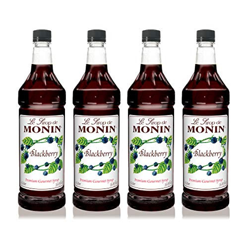 Monin  Blackberry Syrup Soft and Succulent Great for Cocktails Lemonades and Sodas GlutenFree Vegan NonGMO 1 Liter