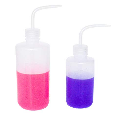 Safety Wash Bottle Squeeze Bottle Narrow Mouth Plastic 250ml 500ml Pack of 2 Safety Wash Bottle Squeeze Bottle Narrow Mouth Plastic 250ml 500ml Pack of 2