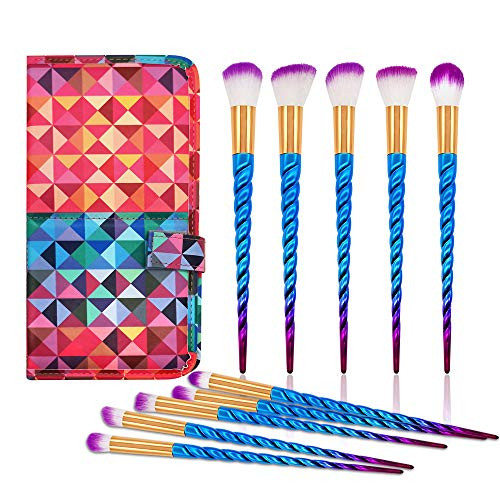 Makeup Brushes Makeup Brush Set MONOLED Premium Synthetic Makeup Brushes for Foundation Eye Face Eye Shadow Lip Concealer Liquid Powder Cream Blending Blush Cosmetics Brush Kit with Leather Bag