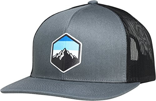 LINDO Trucker Hat  Mountain Sky GraphiteBlack