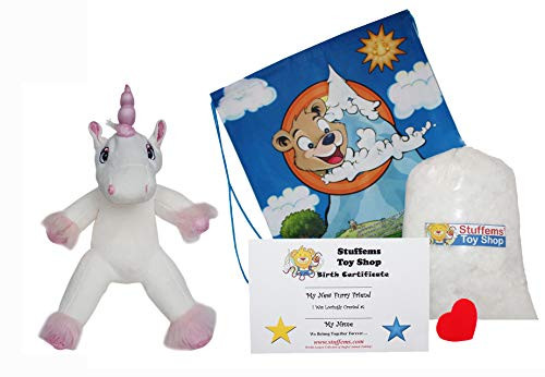 Make Your Own Stuffed Animal Unicorn Kit - No Sew - With Cute Backpack!