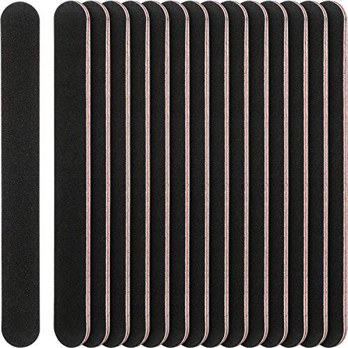 30 Pieces Double Sided Nail Files Emery Board Black Gel 100180 Grit Nail File Manicure Tools Nail Buffer Files Set