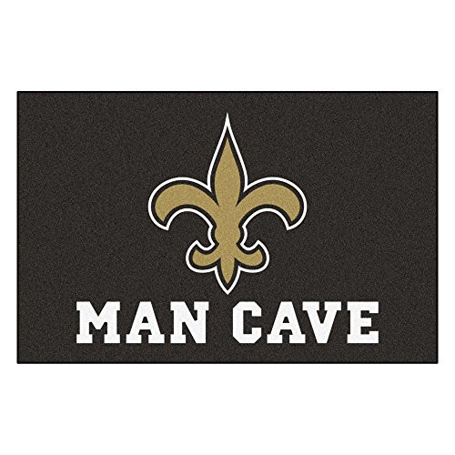 Fanmats 14337 NFL New Orleans Saints Nylon Universal Man Cave Starter Rug Fanmats 14337 NFL New Orleans Saints Nylon Universal Man Cave Starter Rug