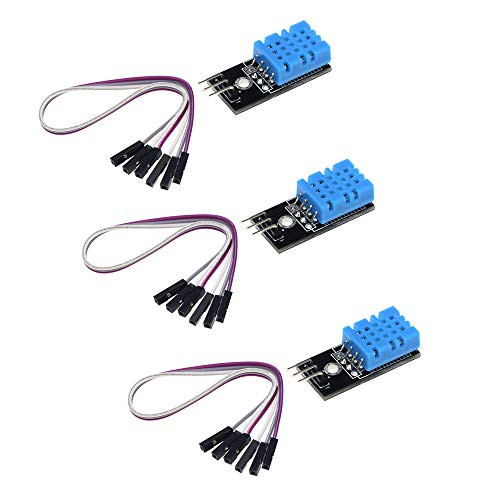 3PCS Temperature and Relative Humidity Sensor DHT11 Module with Cable for Arduino DIY Kit