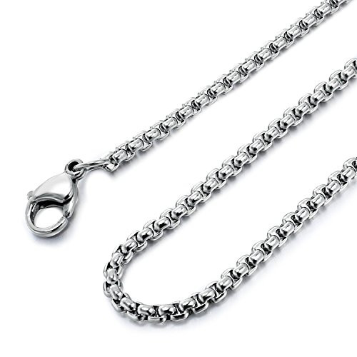 Besteel Womens Mens Stainless Steel Rolo Cable Wheat Chain Link Necklace 1636 Inch18 inches3mm Wide Besteel Womens Mens Stainless Steel Rolo Cable Wheat Chain Link Necklace 1636 Inch18 inches3mm Wide